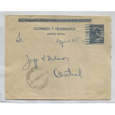 ARGENTINA ENTERO POSTAL GJ SOO-15 SOBRE OFICIAL POSTAL USADO U$ 8